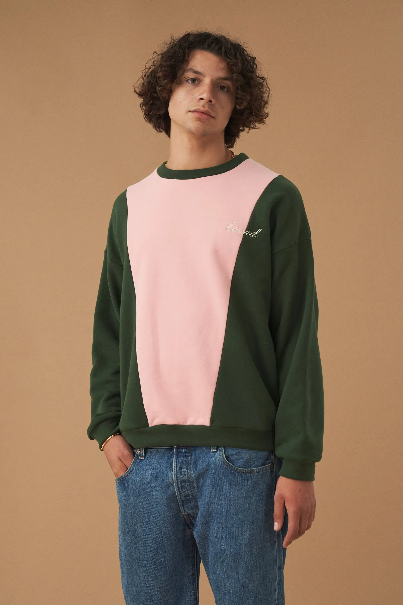 bound 'Forest Rose' Panel Sweater UV Protective Coating Casual Vibes