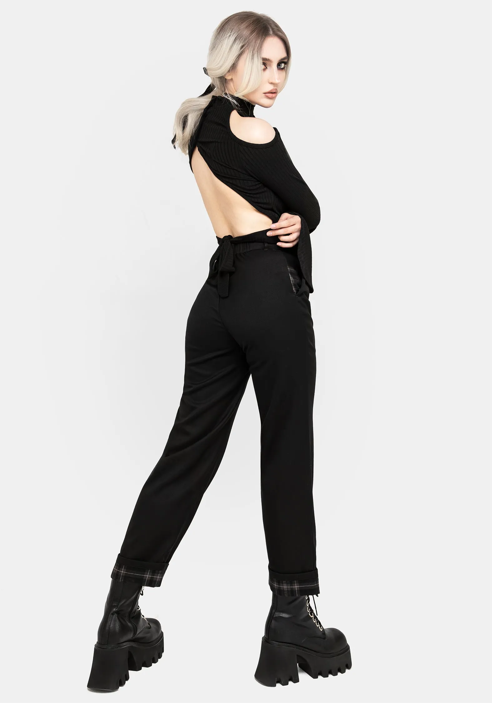 Clover Check Contrast Trousers Stay Dry