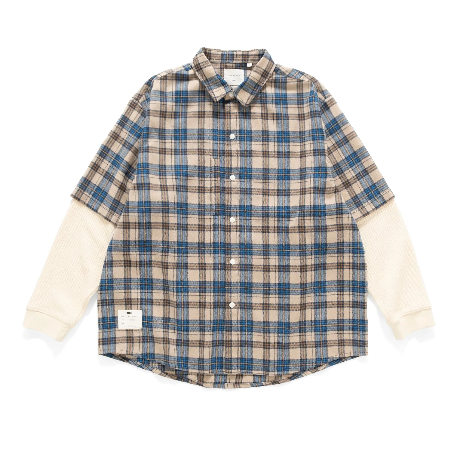 Anniversary Celebration (ST430) Fannel Fake Layer Jersey Sleeve Shirt