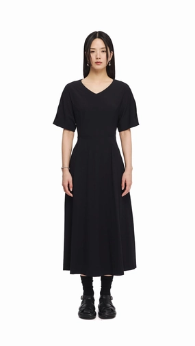 Back Ribbon Maxi Dress Dreamy Texture