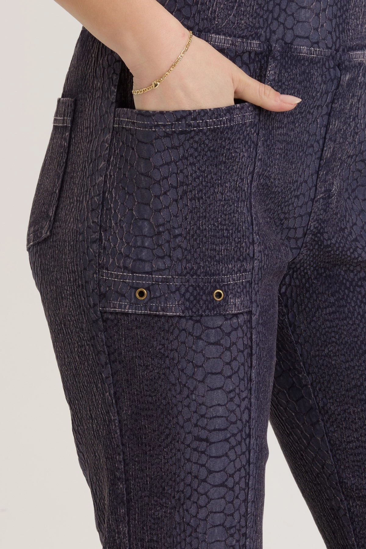 Jenika Flare Pant Laser Cut Perforations