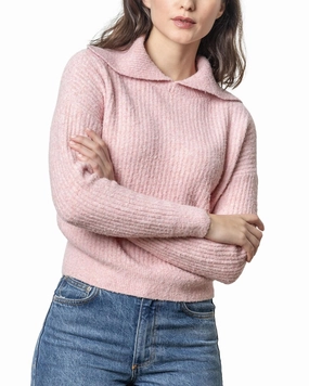 Lilla P Easy Split Collar Wool-Blend Sweater Seasonal piece
