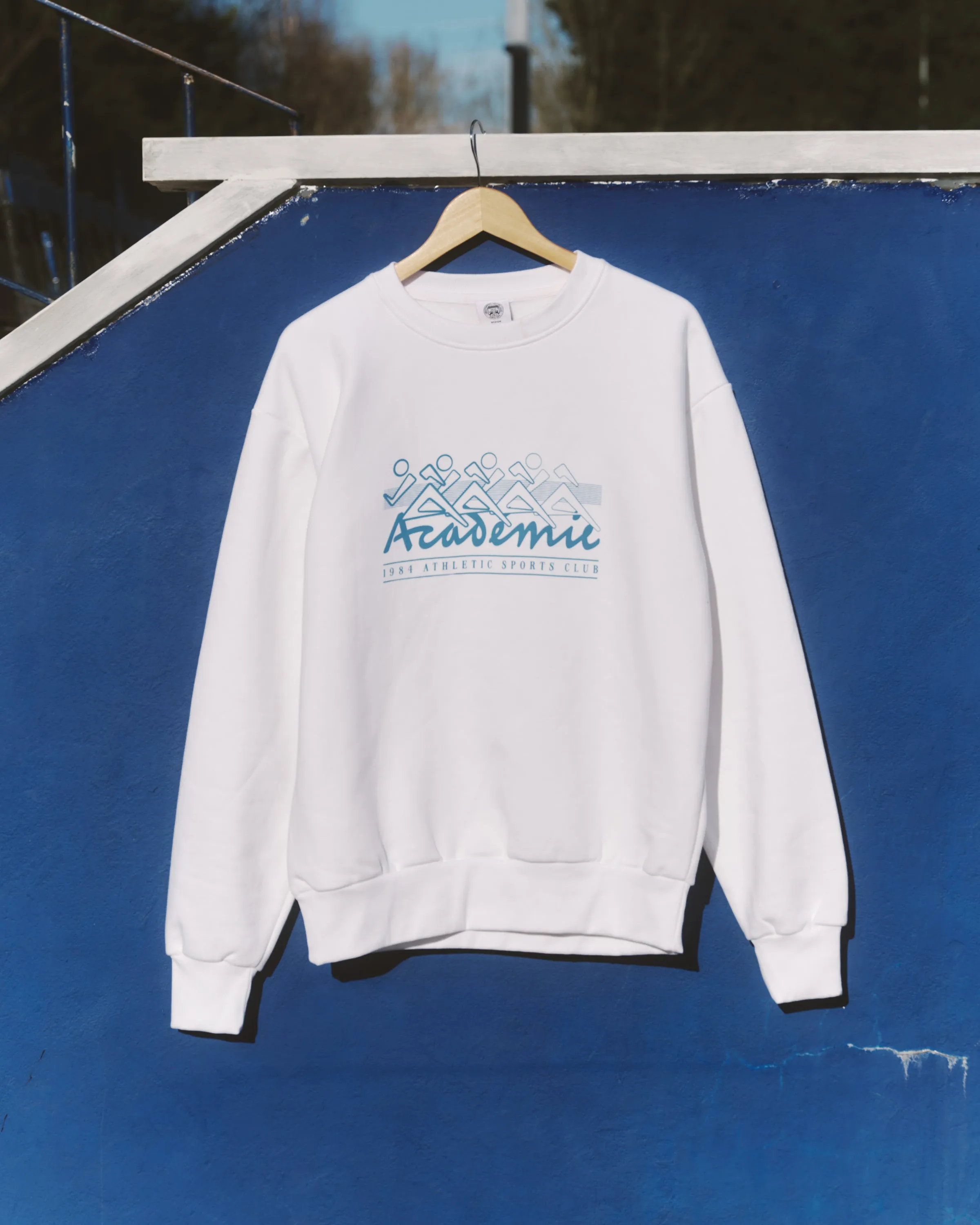Vice 84 'Athletic Sports Club' Heavyweight Sweater - White Timeless Comfort