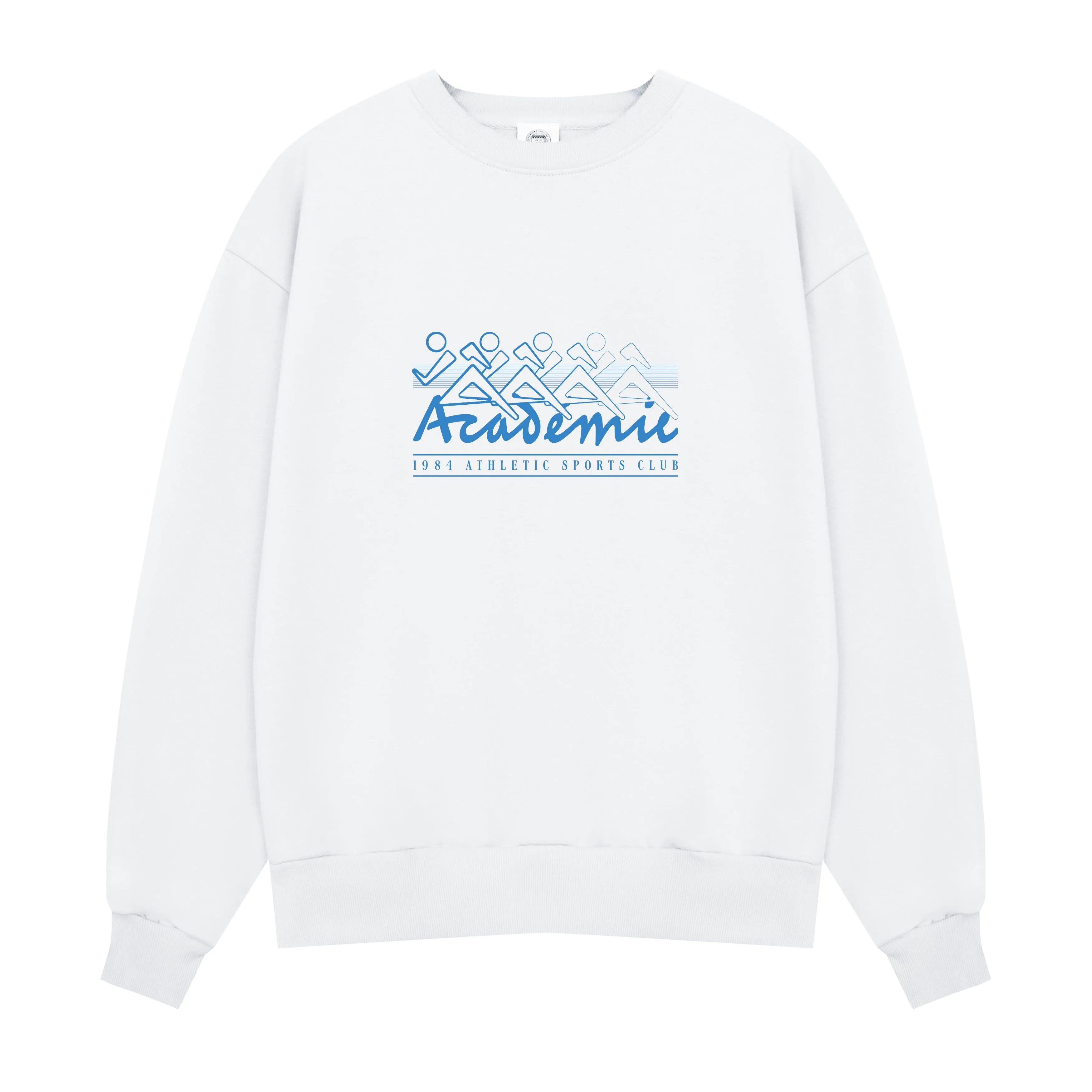 Essential Fashion Snuggle Layers Vice 84 'Athletic Sports Club' Heavyweight Sweater - White