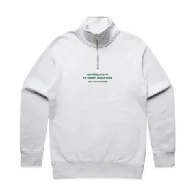 Vice 84 'Athletics' 1/4 Zip Sweater - Ash Grey Thermal regulation