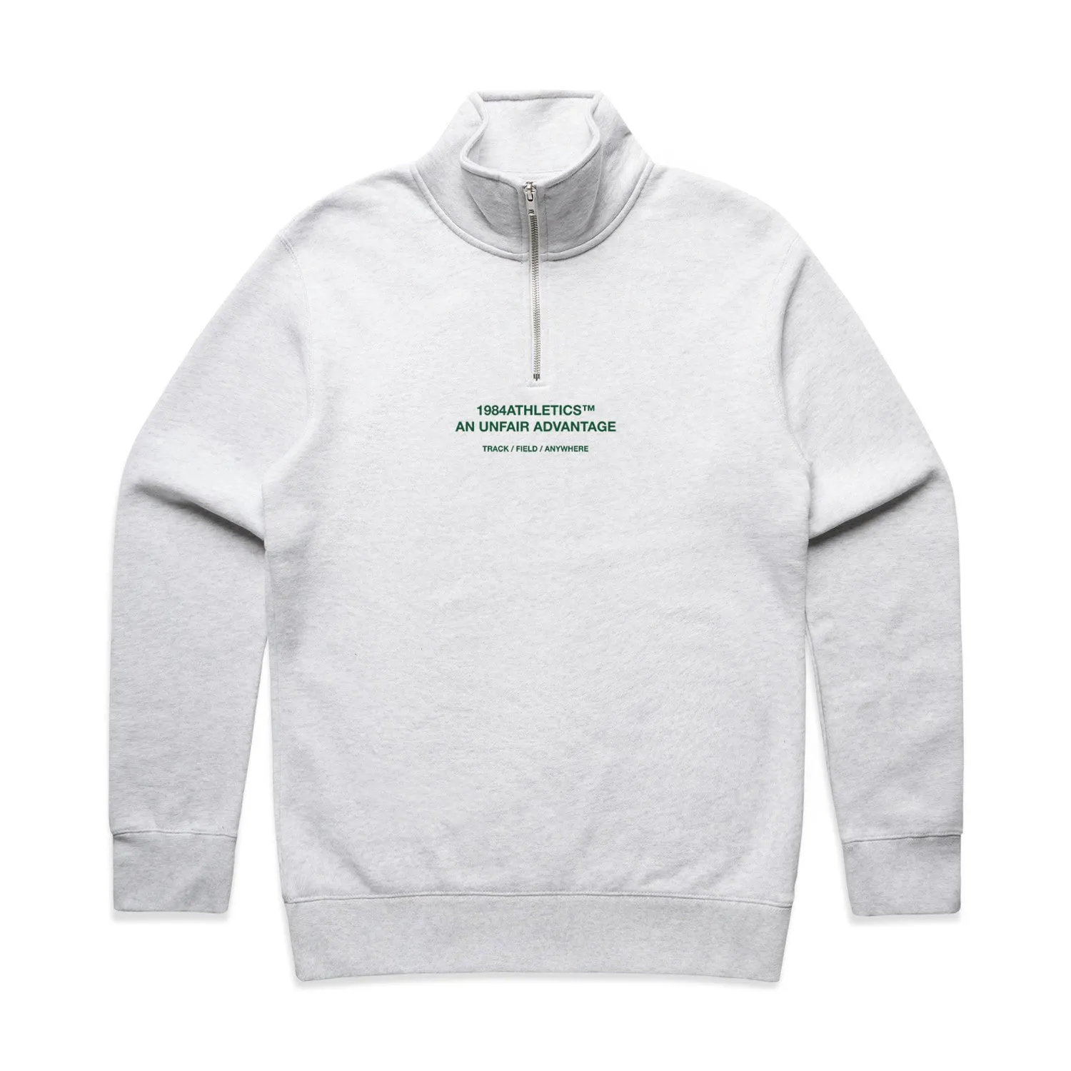 Vice 84 'Athletics' 1/4 Zip Sweater - Ash Grey Thermal regulation