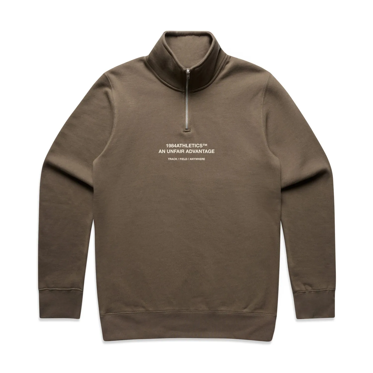 Snug Layer Vice 84 'Athletics' 1/4 Zip Sweater - Walnut