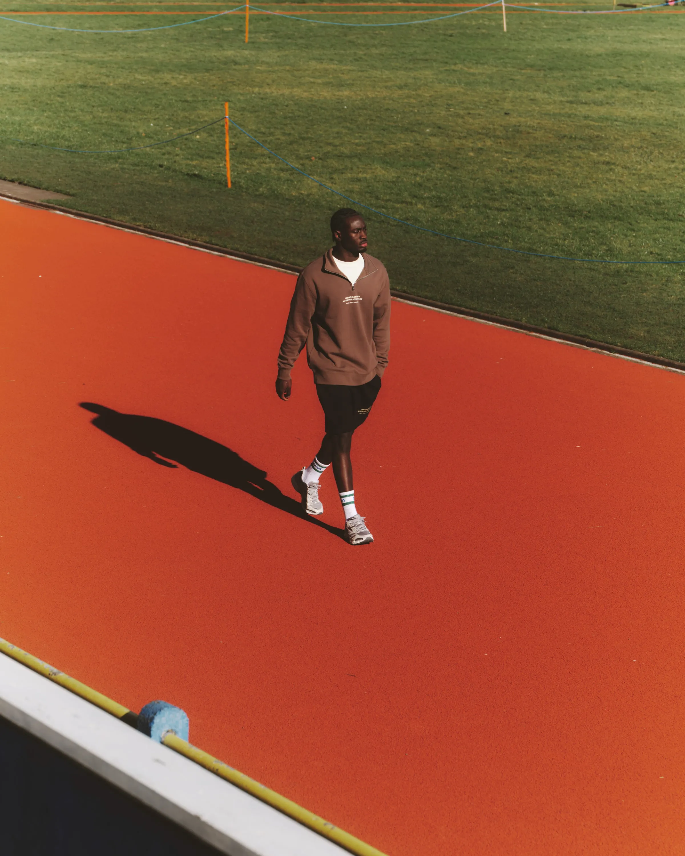 Breathable Warmth Vice 84 'Athletics' 1/4 Zip Sweater - Walnut