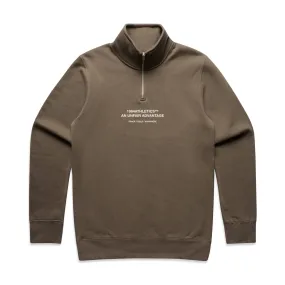 Snug Layer Vice 84 'Athletics' 1/4 Zip Sweater - Walnut