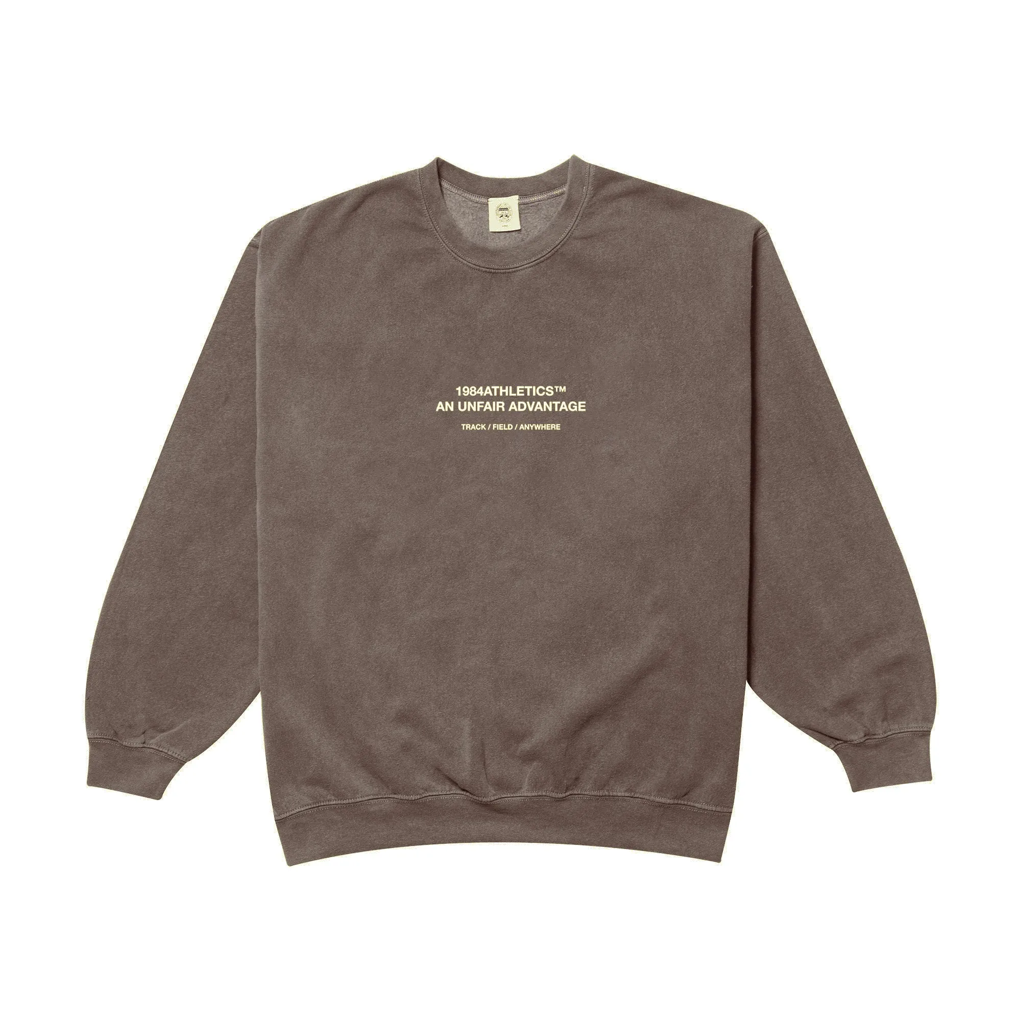Anti Snag Threadwork Vice 84 'Athletics' Vintage Washed Sweater - Chocolate