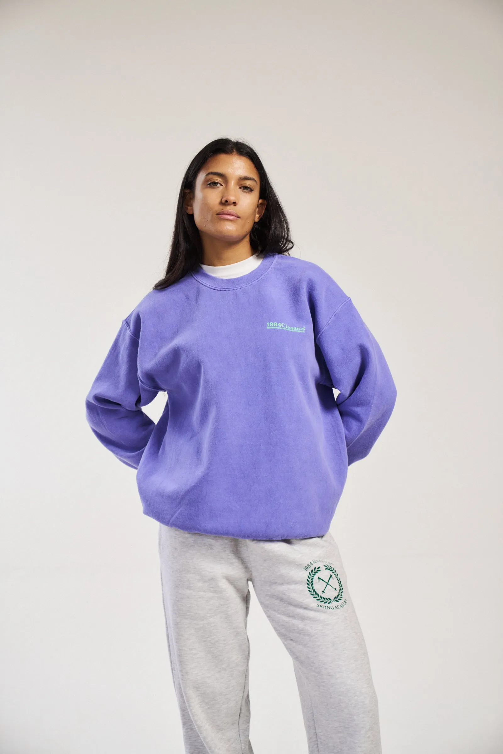 Fade Resistant Finish Vice 84 'Classics' Vintage Washed Sweater - Orchid