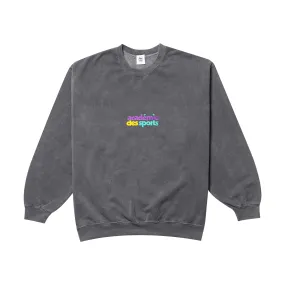 Vice 84 'Club Acad??mie' Embroidered Sweater - Vintage Washed Charcoal Comfy Look