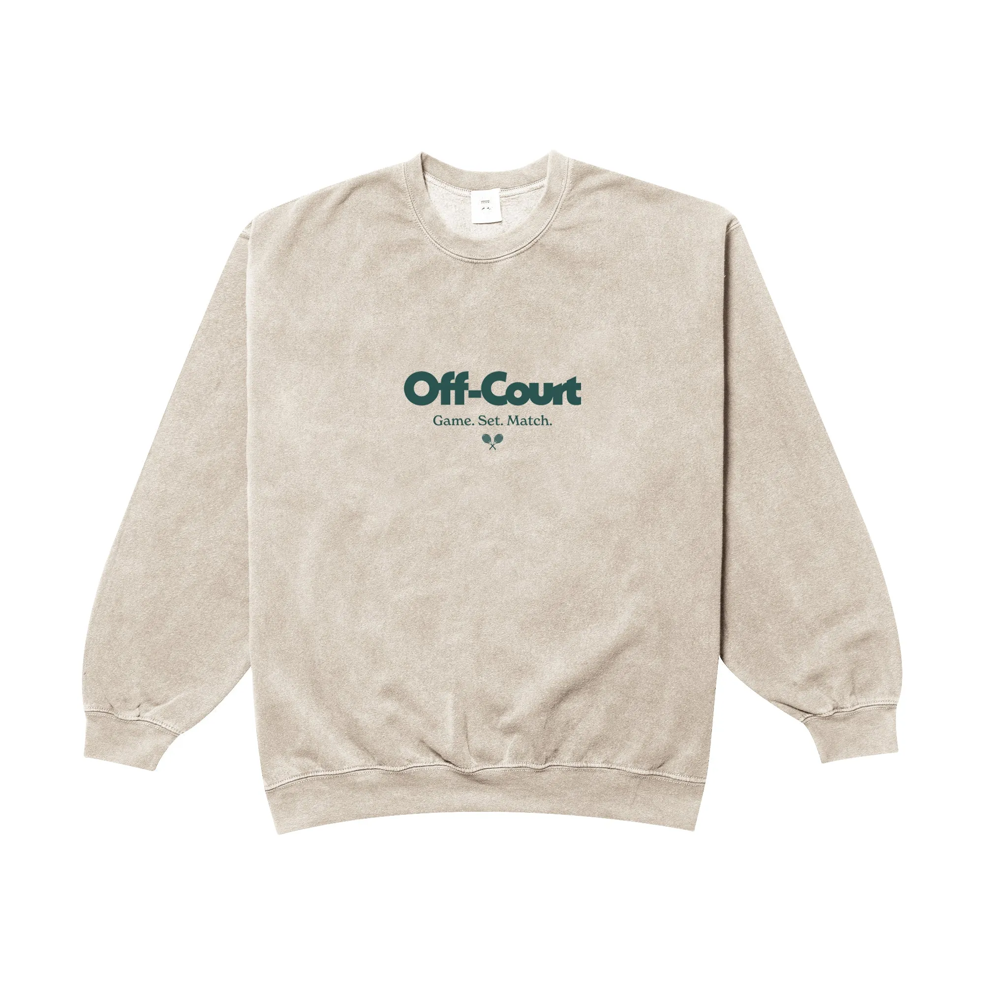 All Season Knit Vice 84 'Off-Court GSM' Vintage Washed Sweater - Cream