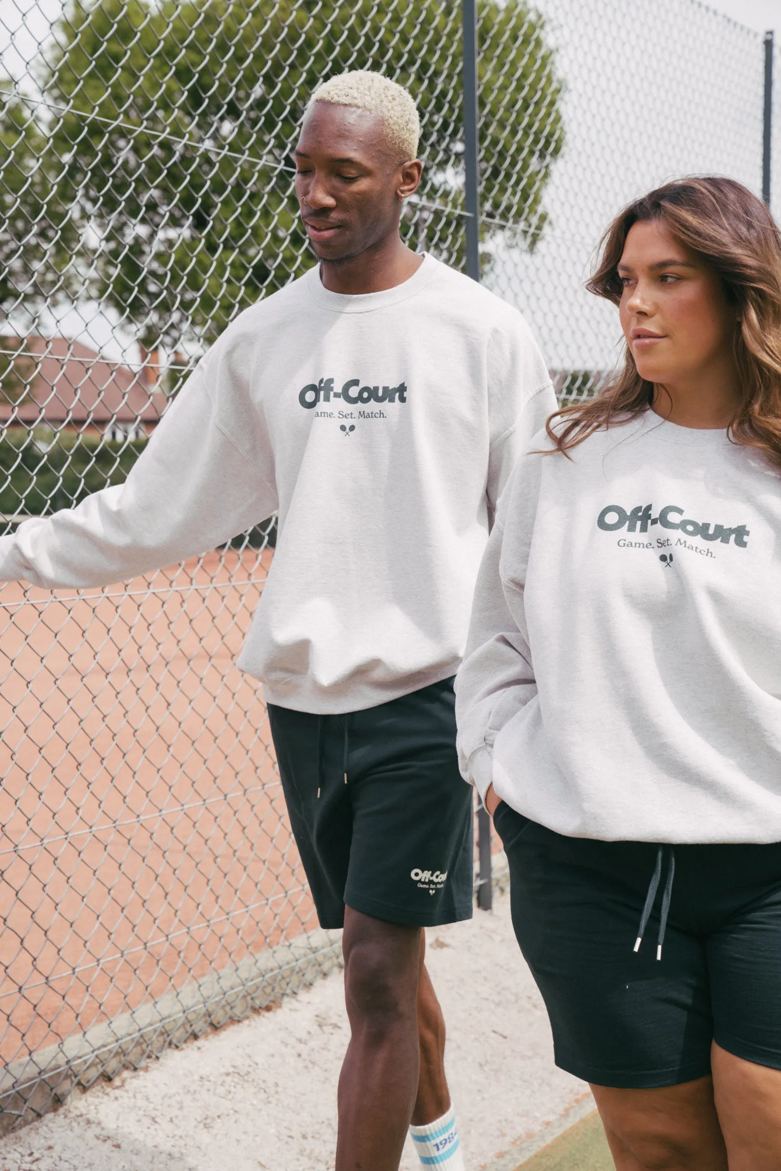 Vice 84 'Off-Court GSM' Vintage Washed Sweater - Cream Seasonal Warmth