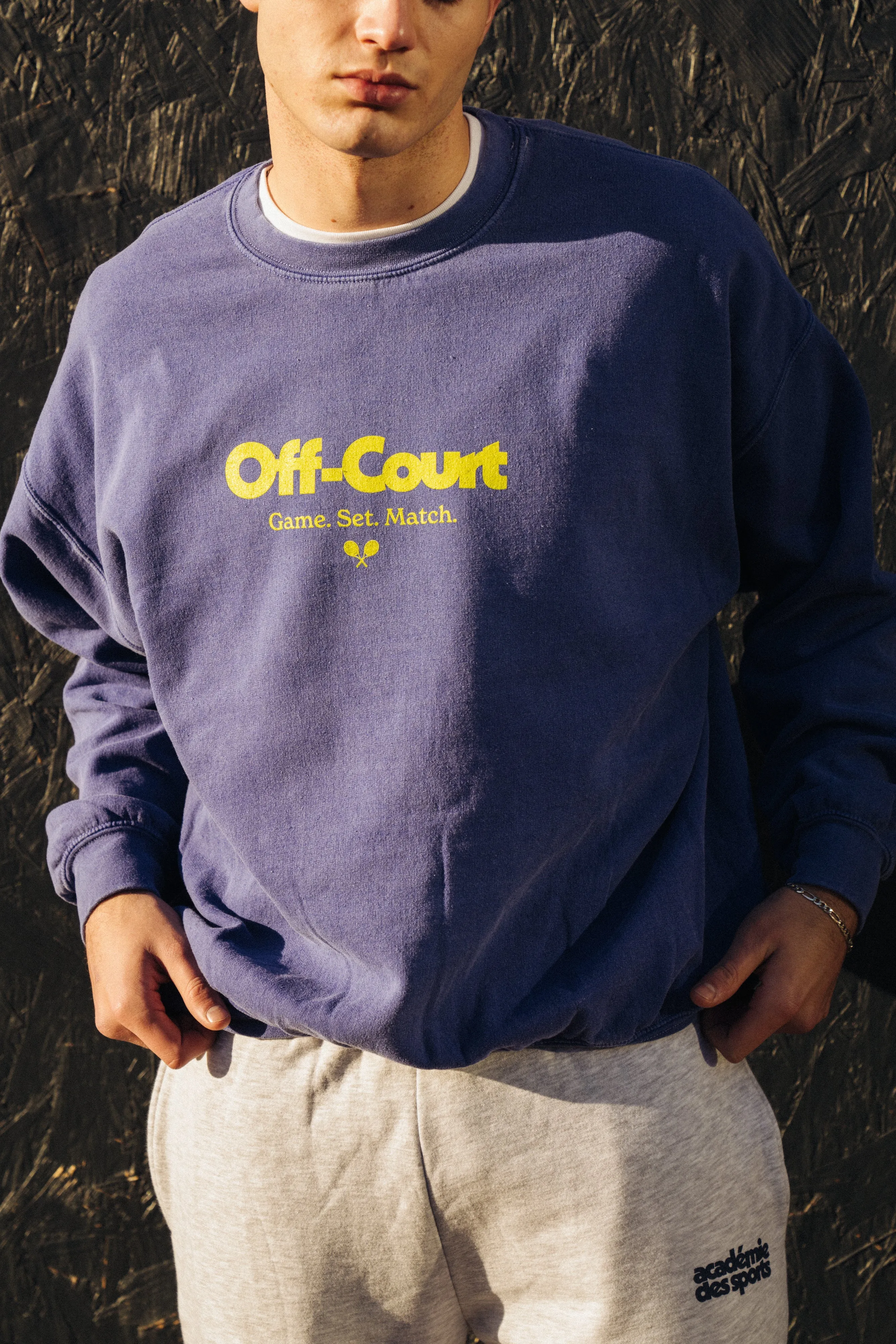 Vice 84 'Off-Court GSM' Vintage Washed Sweater - Purple Layered Comfort Wear