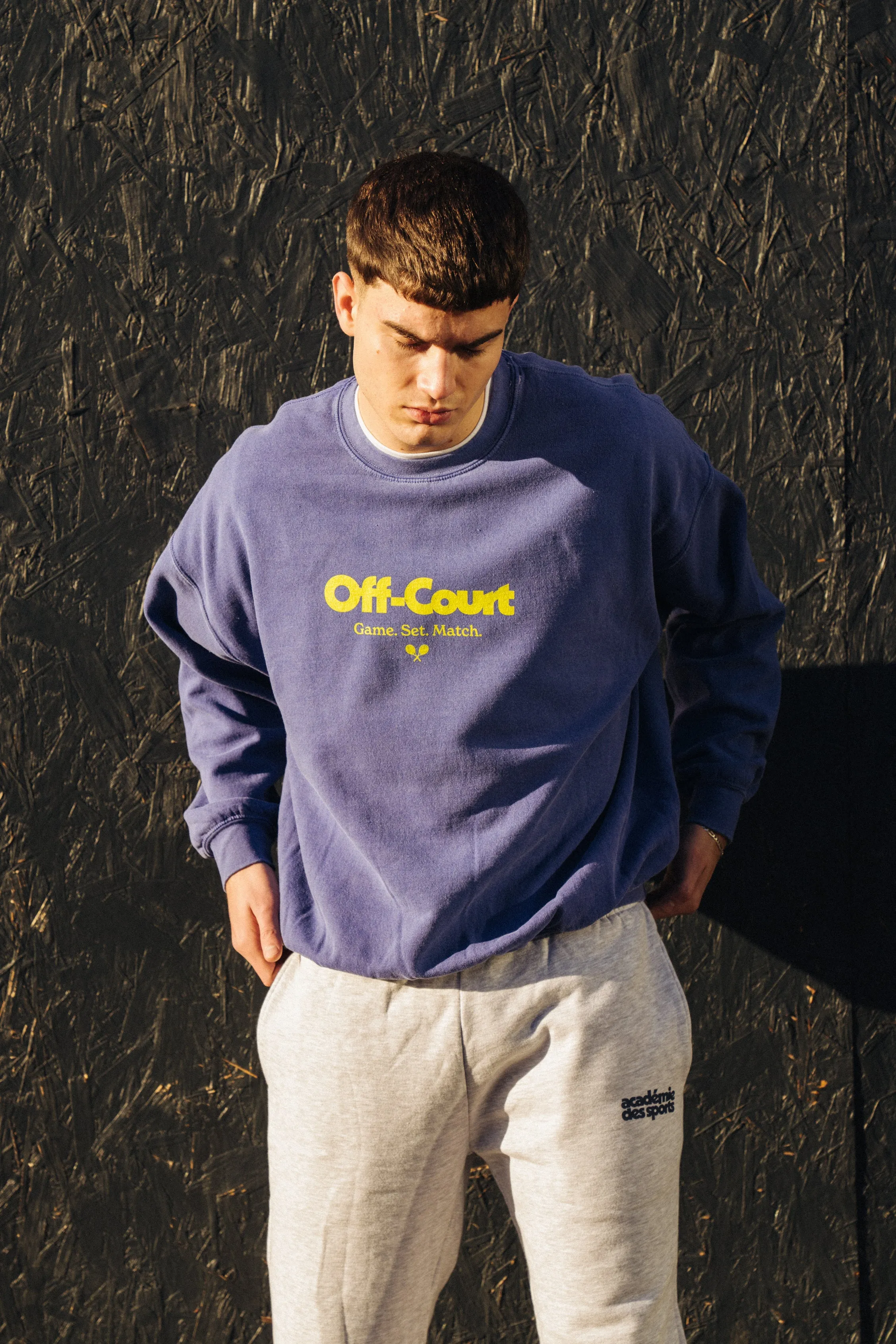 Snuggle Ready Zero Waste Production Vice 84 'Off-Court GSM' Vintage Washed Sweater - Purple