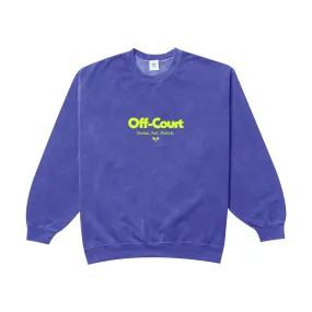 Anti Pilling Textured Knit Vice 84 'Off-Court GSM' Vintage Washed Sweater - Purple