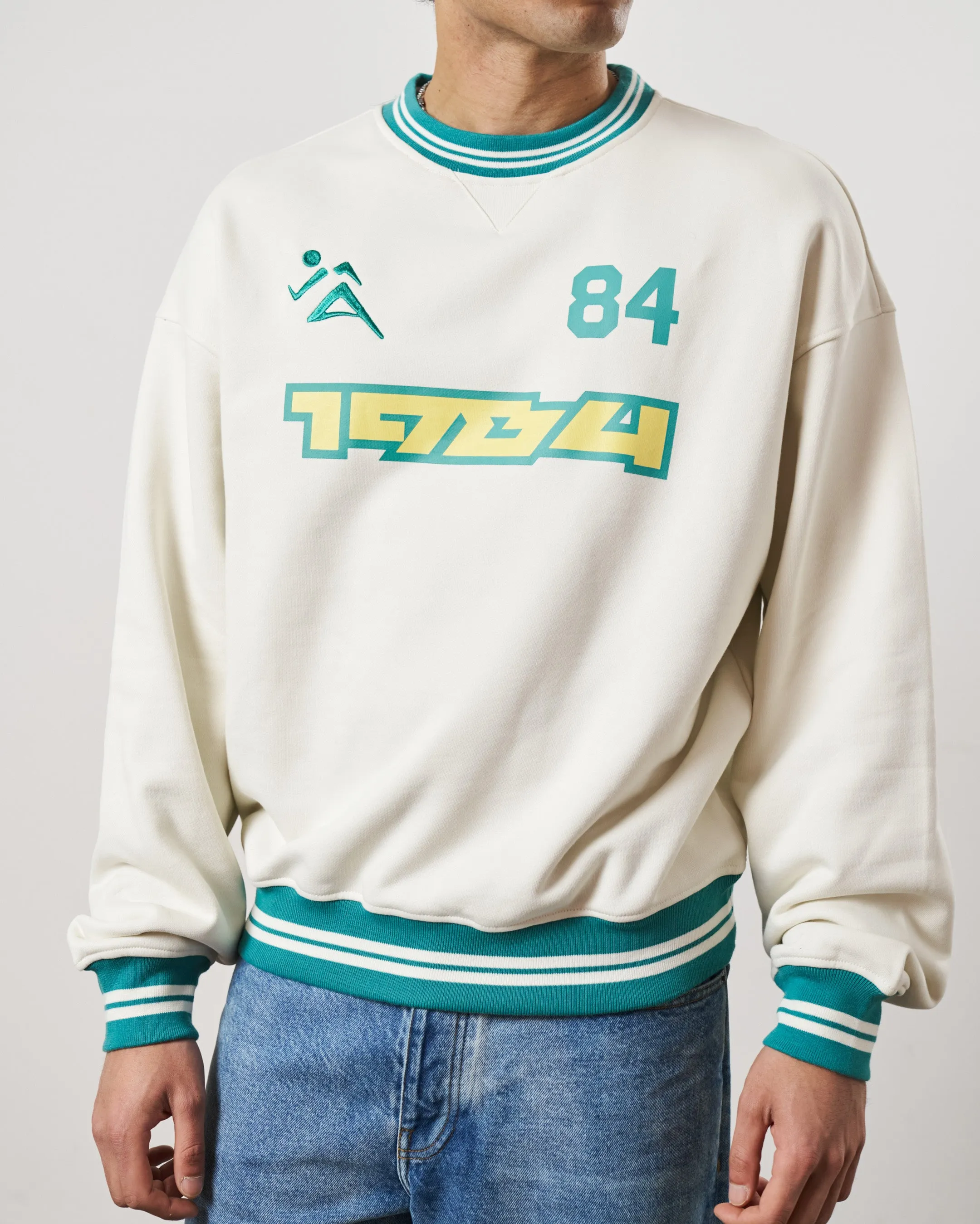 Vice 84 'Played in 1984' Heavyweight Sweater - Ecru Cozy Piece Cozy Knit