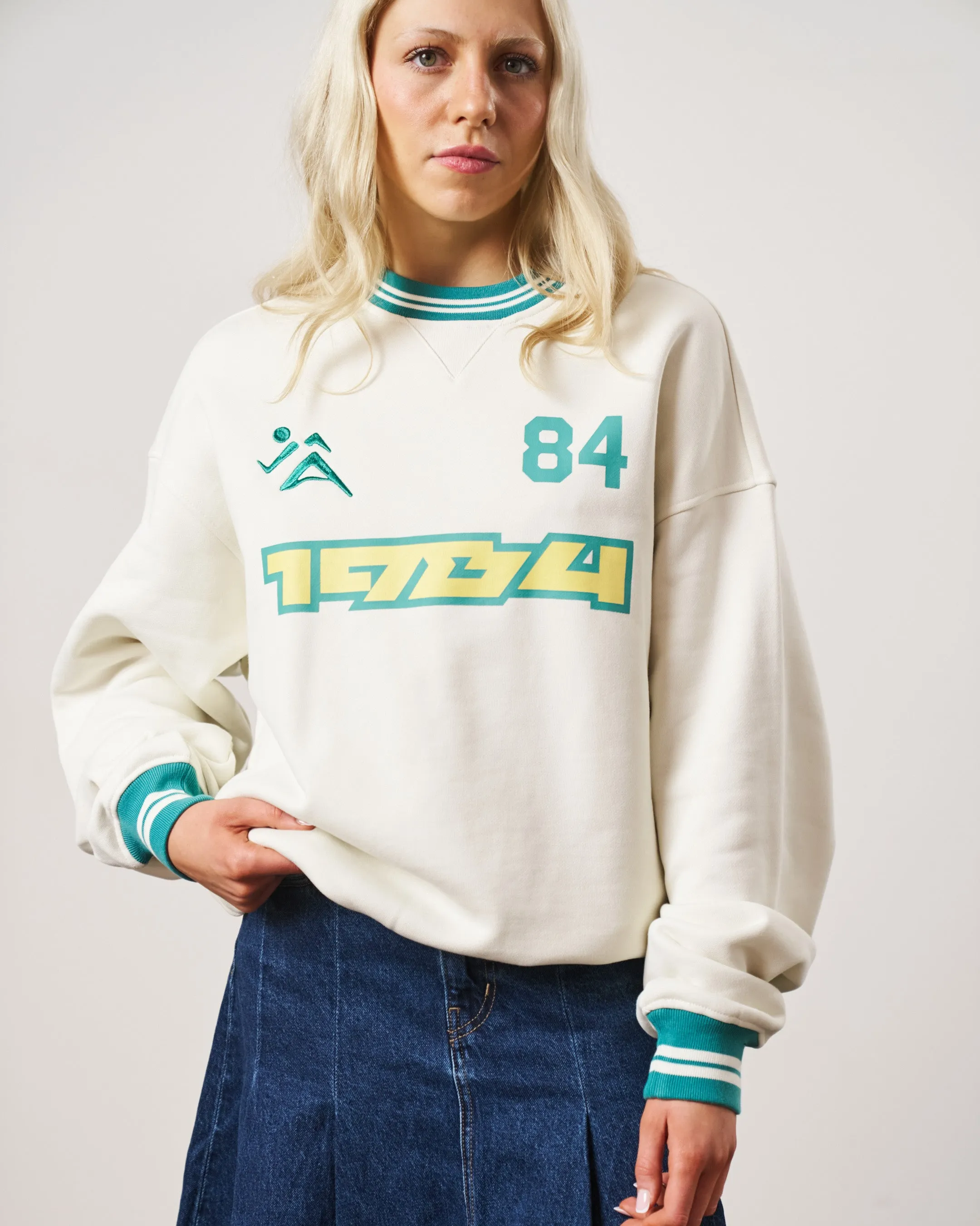 Vice 84 'Played in 1984' Heavyweight Sweater - Ecru Casual Chic Timeless Fashion