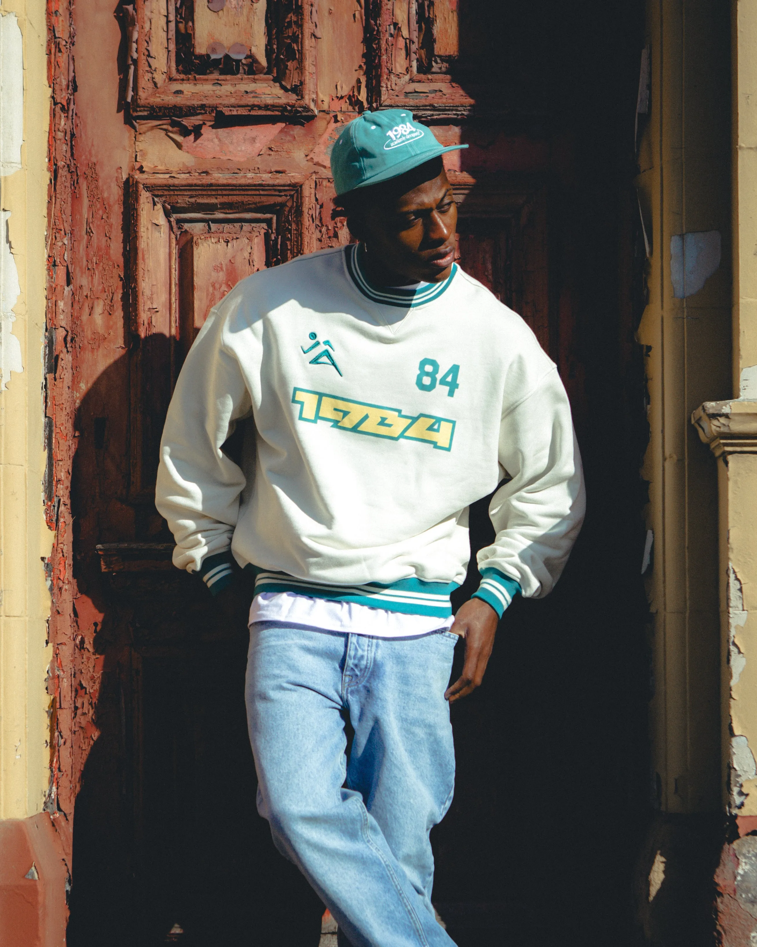 Vice 84 'Played in 1984' Heavyweight Sweater - Ecru Quick Wear Eco Certified Fabrications