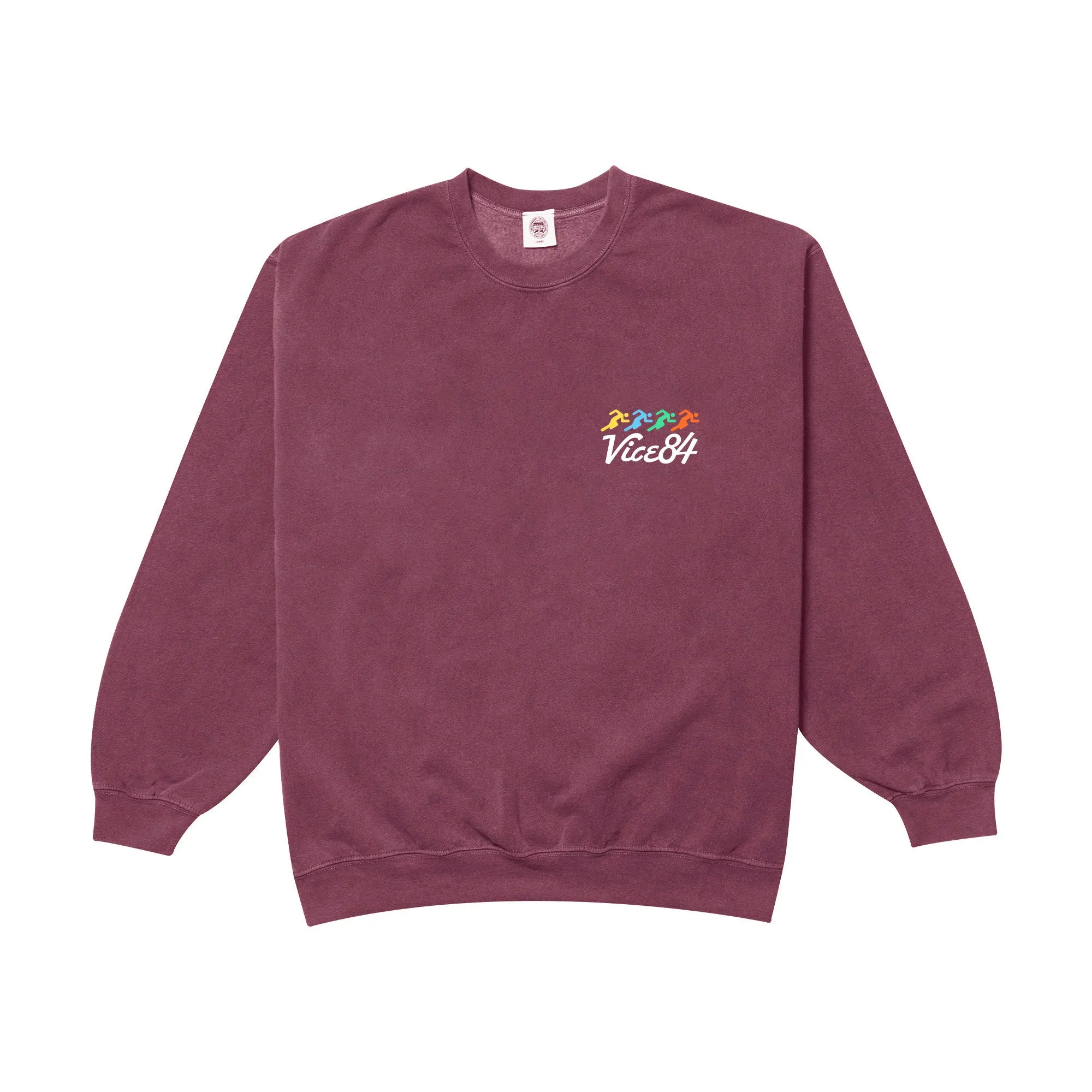 Seasonal Essentials Vice 84 'Runner' Vintage Washed Sweater - Maroon