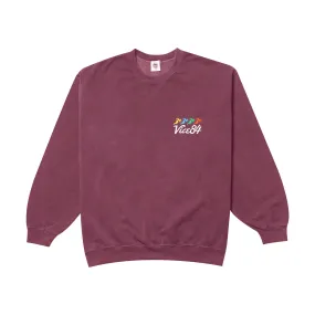 Seasonal Essentials Vice 84 'Runner' Vintage Washed Sweater - Maroon