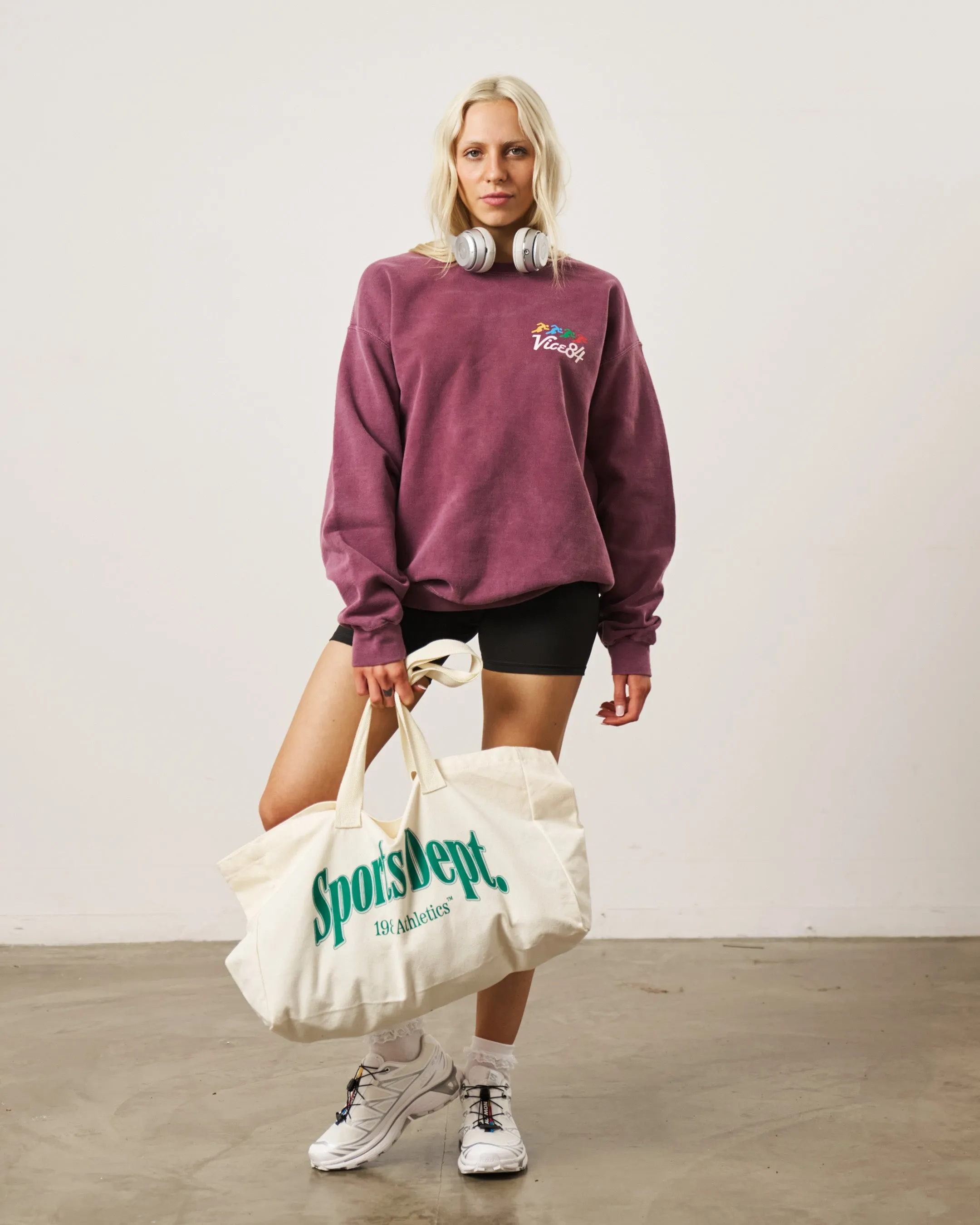 Vice 84 'Runner' Vintage Washed Sweater - Maroon Winter Layering Chunky Yarn