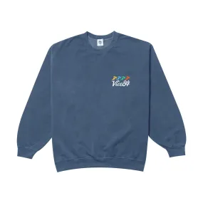 Soft Knit Piece Cozy Layered Wear Vice 84 'Runner' Vintage Washed Sweater - Navy
