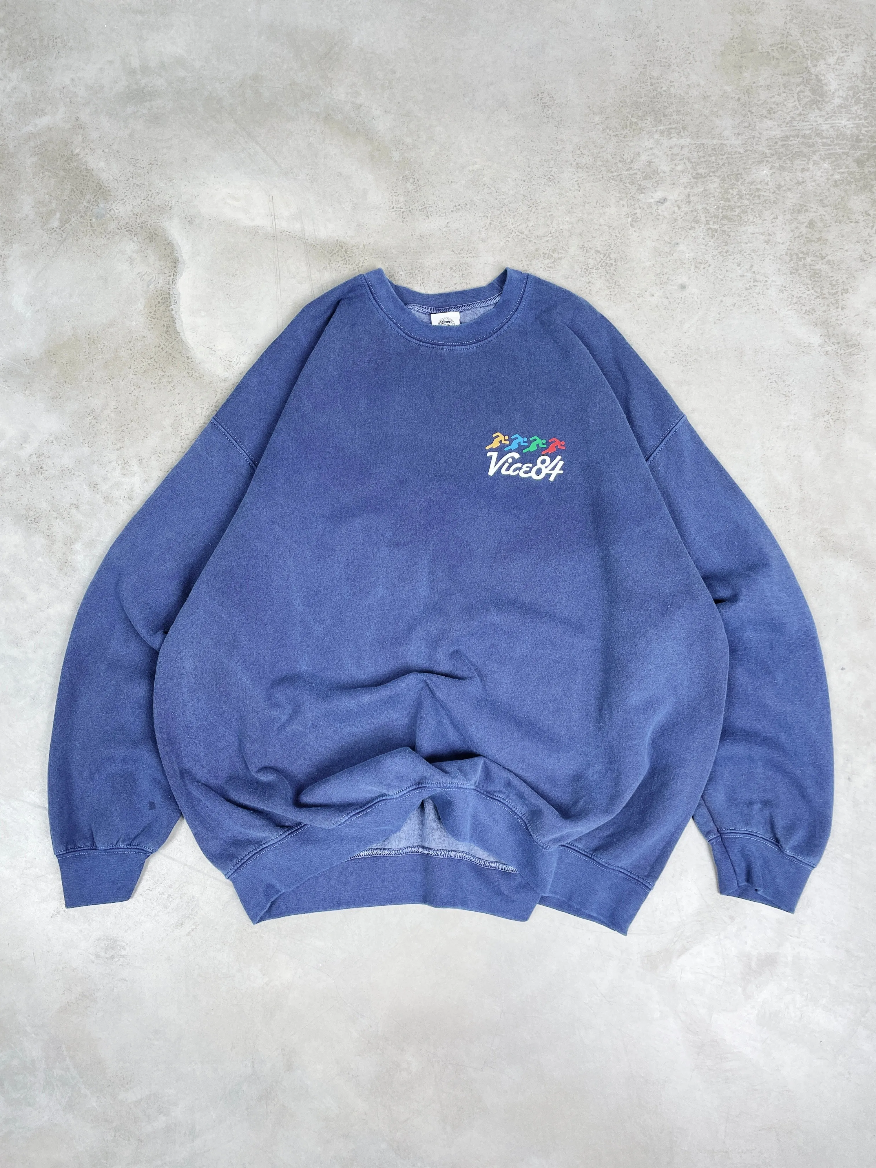 Layered Must-Have Vice 84 'Runner' Vintage Washed Sweater - Navy
