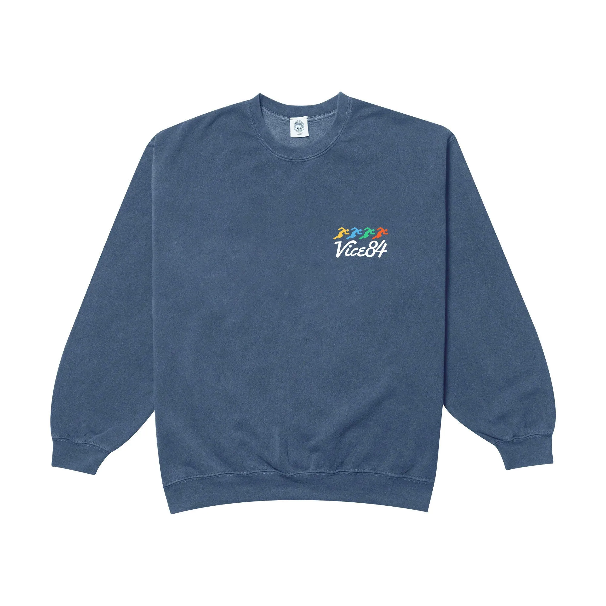 Soft Knit Piece Cozy Layered Wear Vice 84 'Runner' Vintage Washed Sweater - Navy