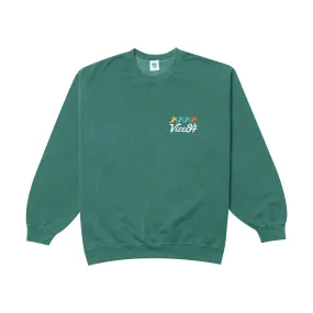 Effortless knitwear Fine Gauge Vice 84 'Runner' Vintage Washed Sweater - Pine Green