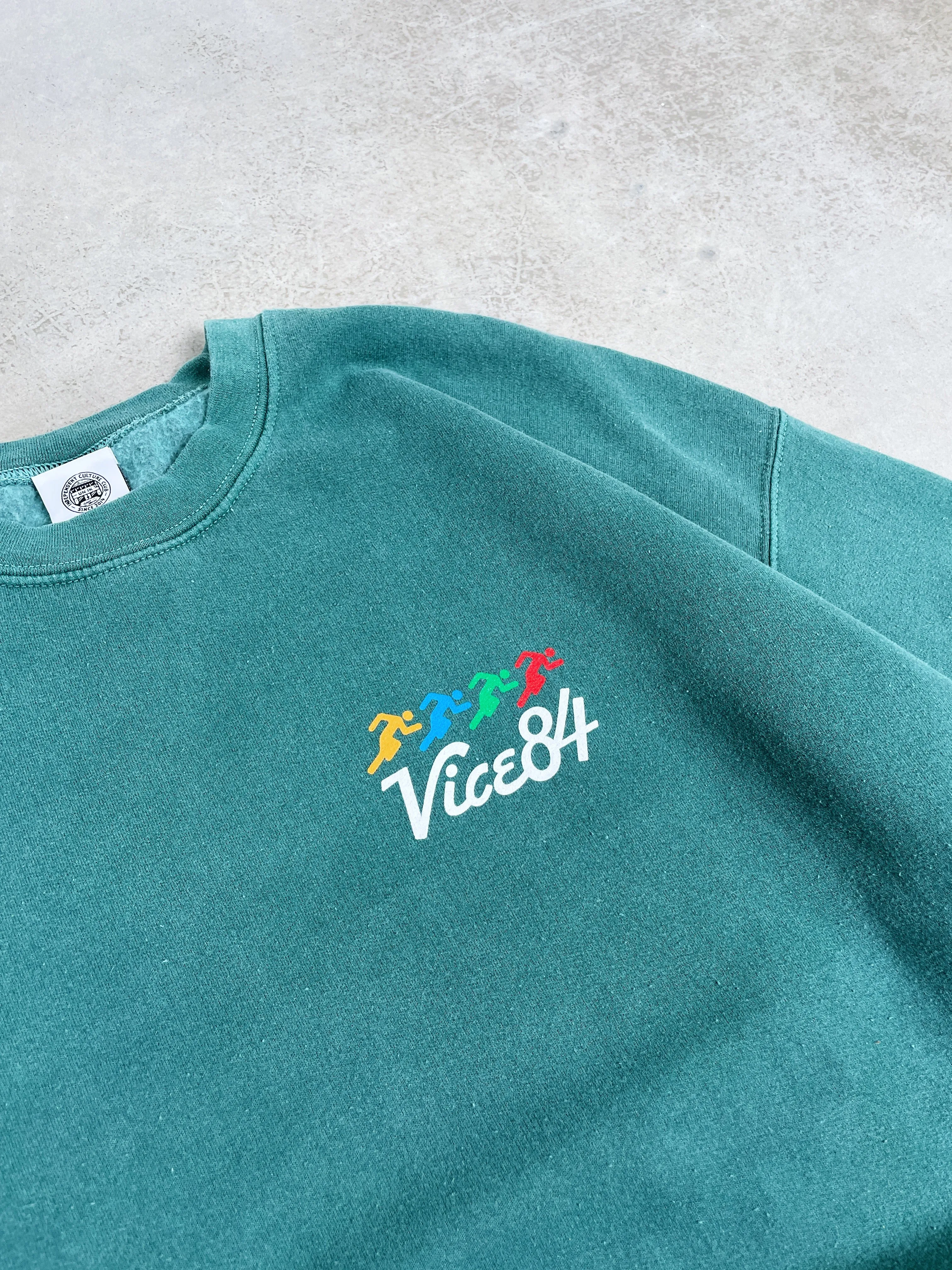 Sophisticated Comfort Vice 84 'Runner' Vintage Washed Sweater - Pine Green