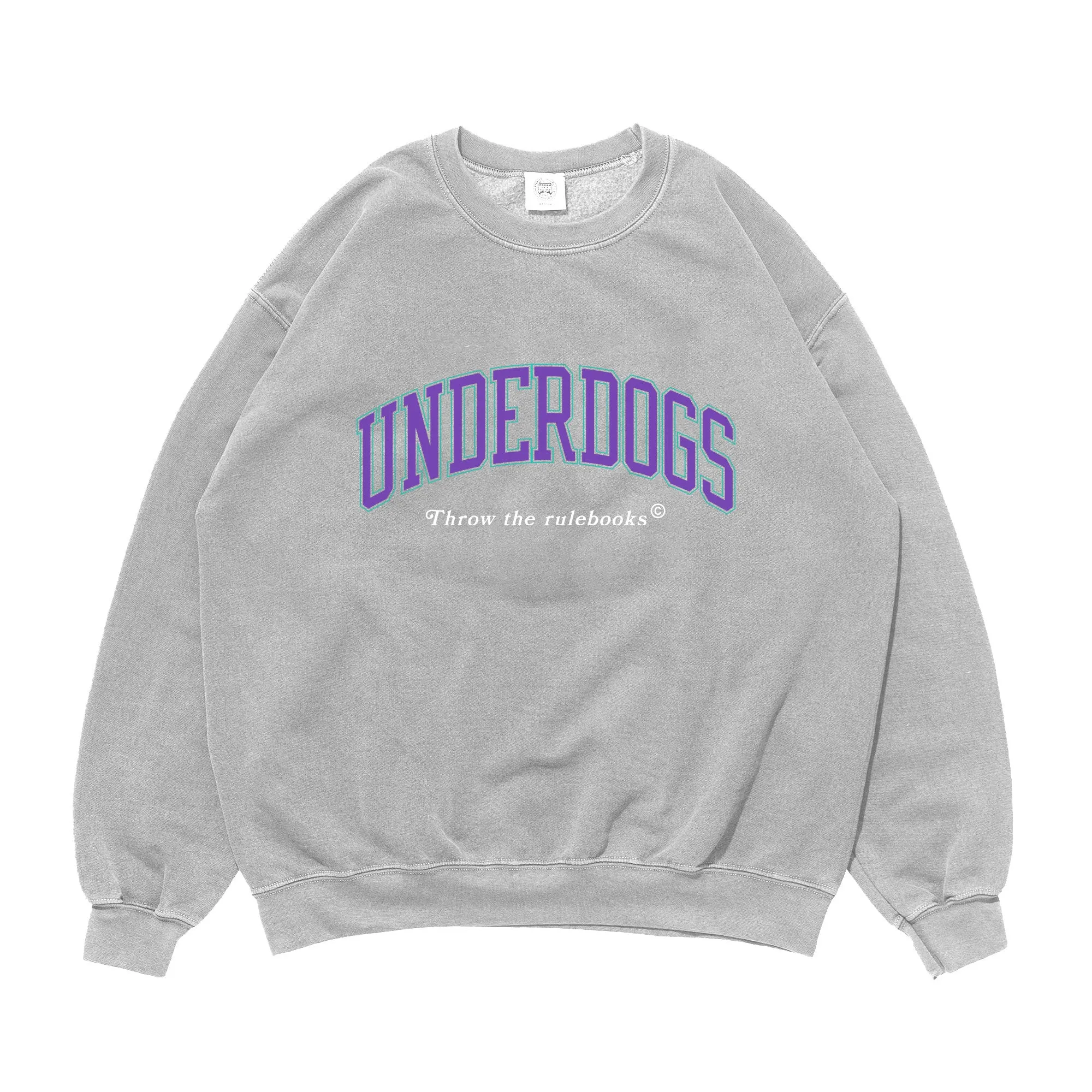 Vice 84 'Underdogs' Vintage Washed Sweater - Ash Grey Fast Drying Stylish Comfort
