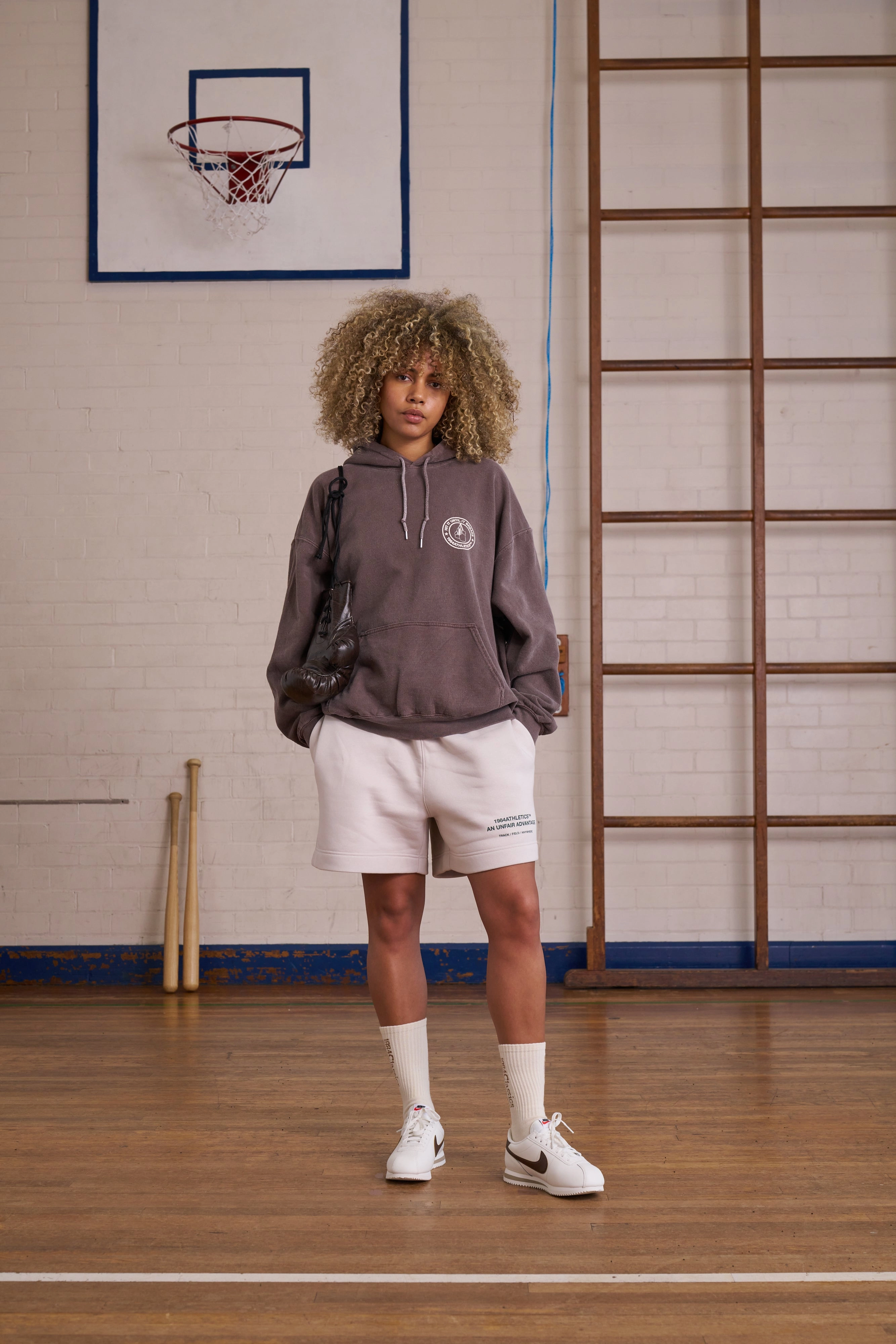 Beachwear School Days Vice 84 *10 Years Of* '12th Round' Hoodie - Vintage Washed Brown