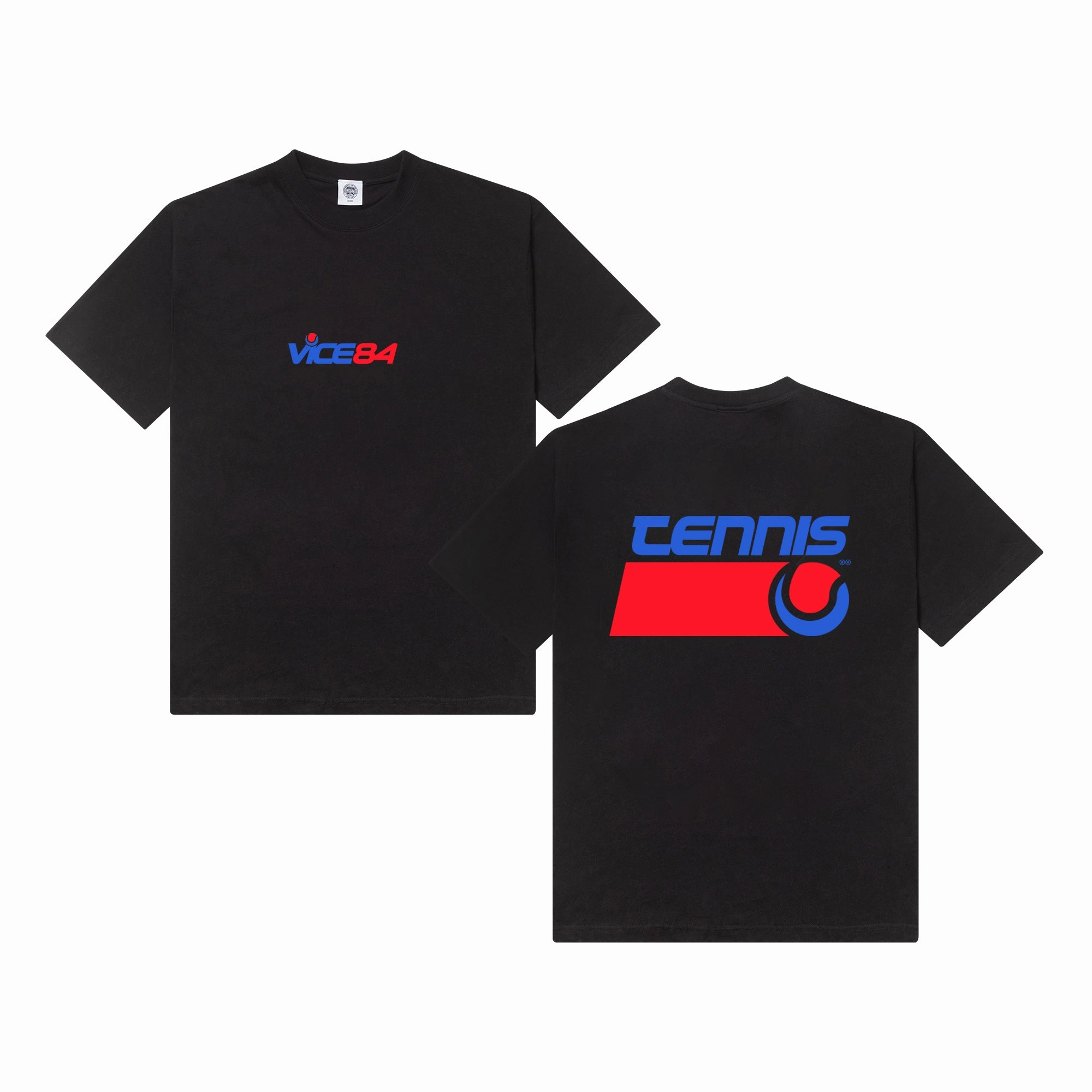 All-day style Vice 84 *10 Years Of* 'Tennis' Tee - Black