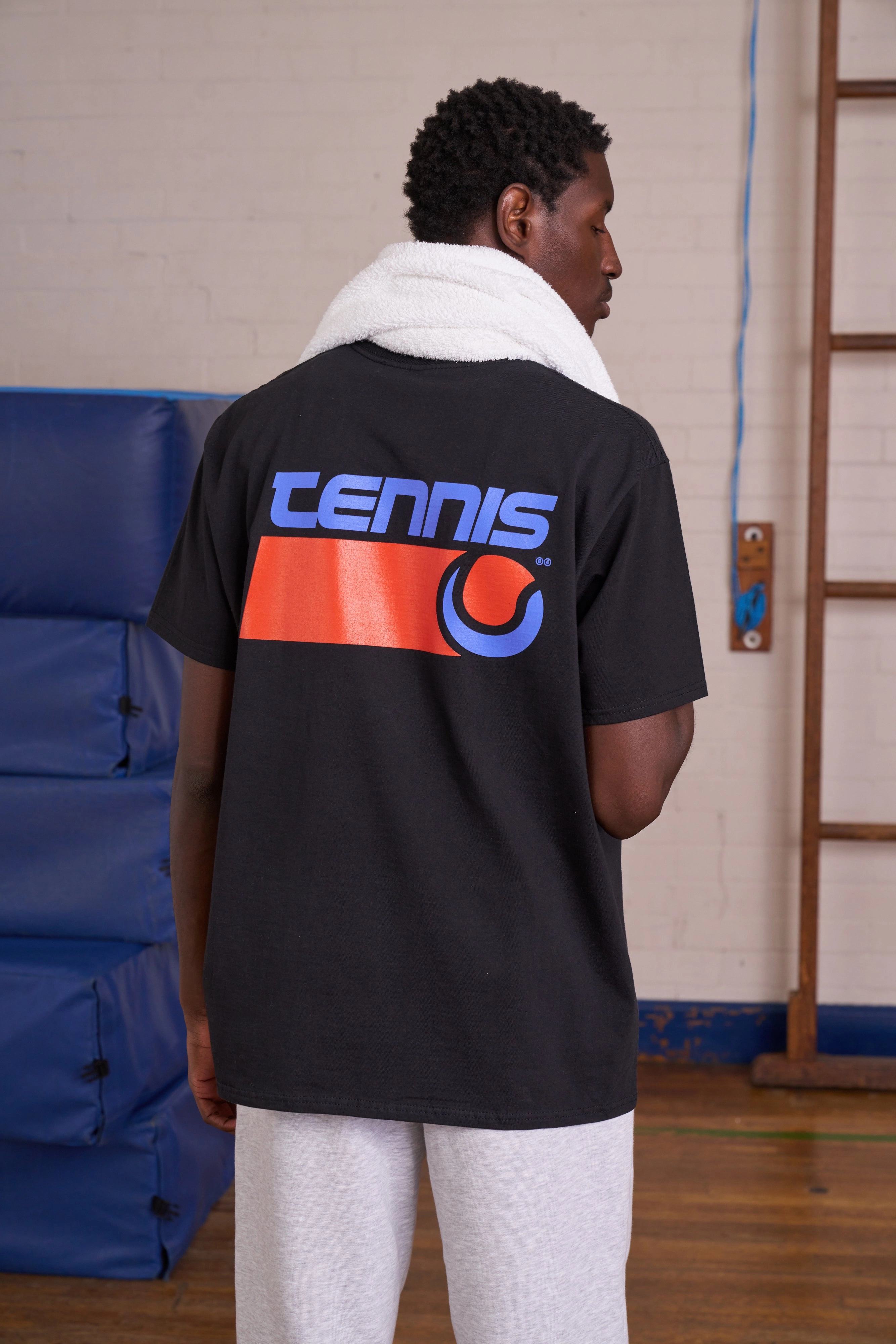 Outdoor Sports All-Purpose Wear Vice 84 *10 Years Of* 'Tennis' Tee - Black