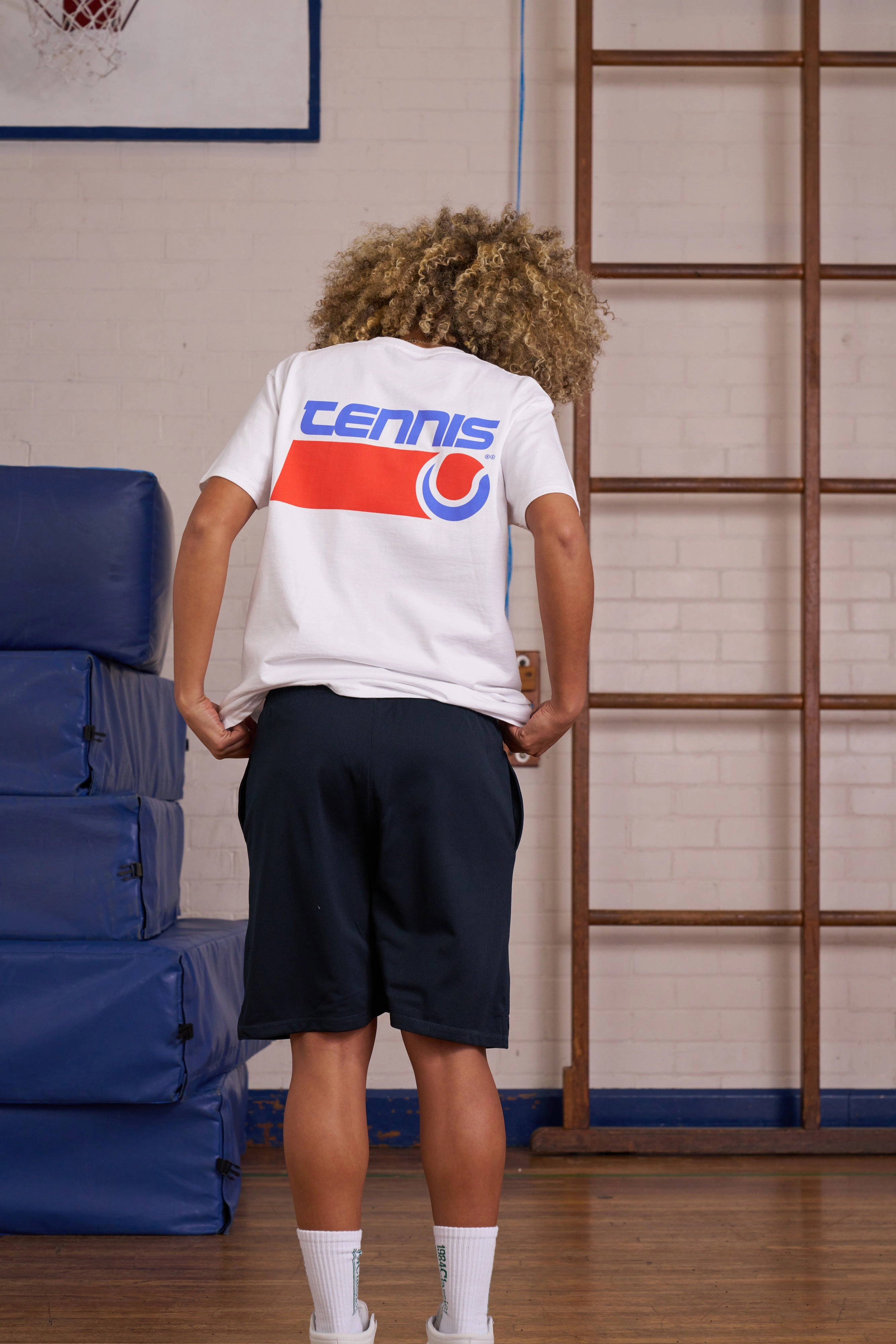 Vice 84 *10 Years Of* 'Tennis' Tee - White Taped Neckline Sleek And Stylish