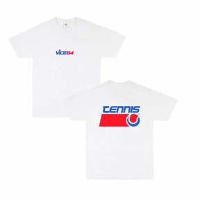 Effortless Wear AntiPilling Treatment Vice 84 *10 Years Of* 'Tennis' Tee - White