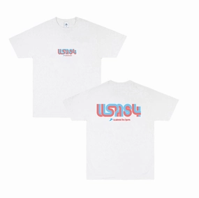 Vice 84 *10 Years Of* 'USA Sports' Tee - White High Durability Weave Sustainable production