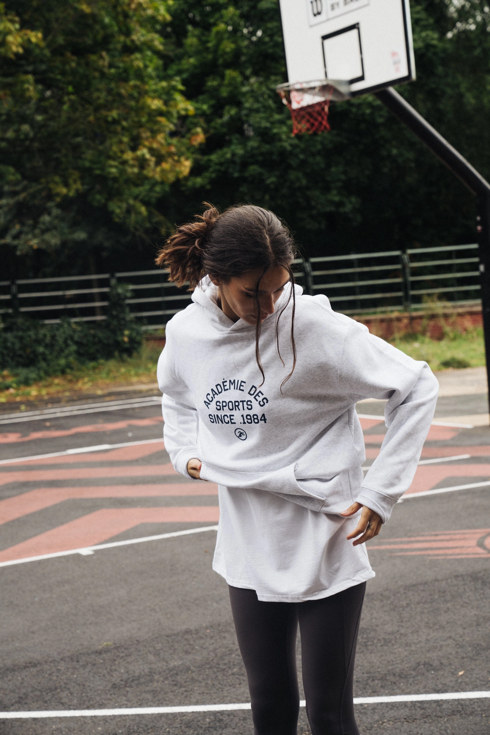 forest hike Vice 84 'Acad??mie Des Sports 1984' Hoodie - Ash Grey