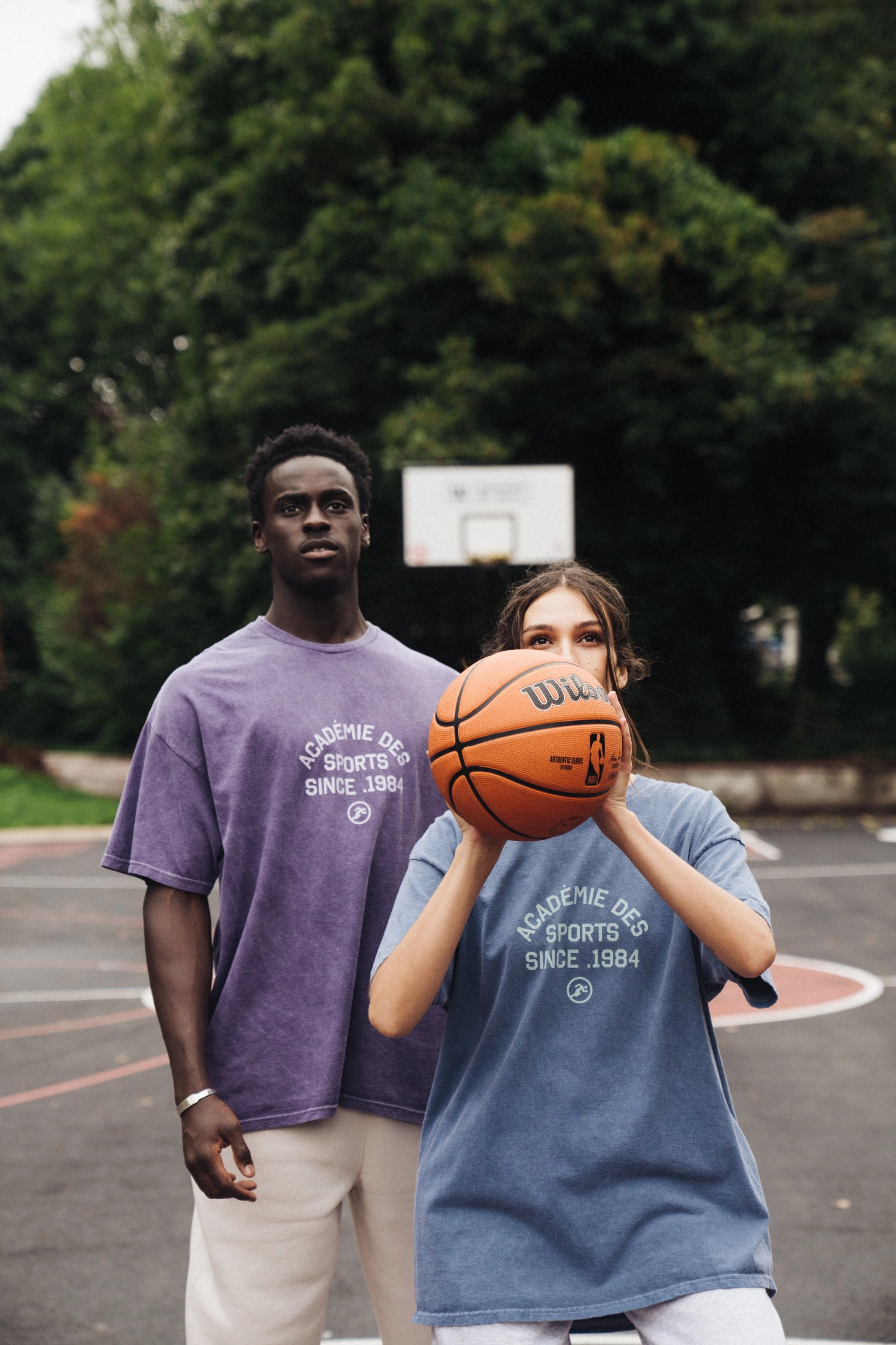 Vice 84 'Acad??mie Des Sports' Vintage Washed Tee - Denim slim fit Fashionable Wear