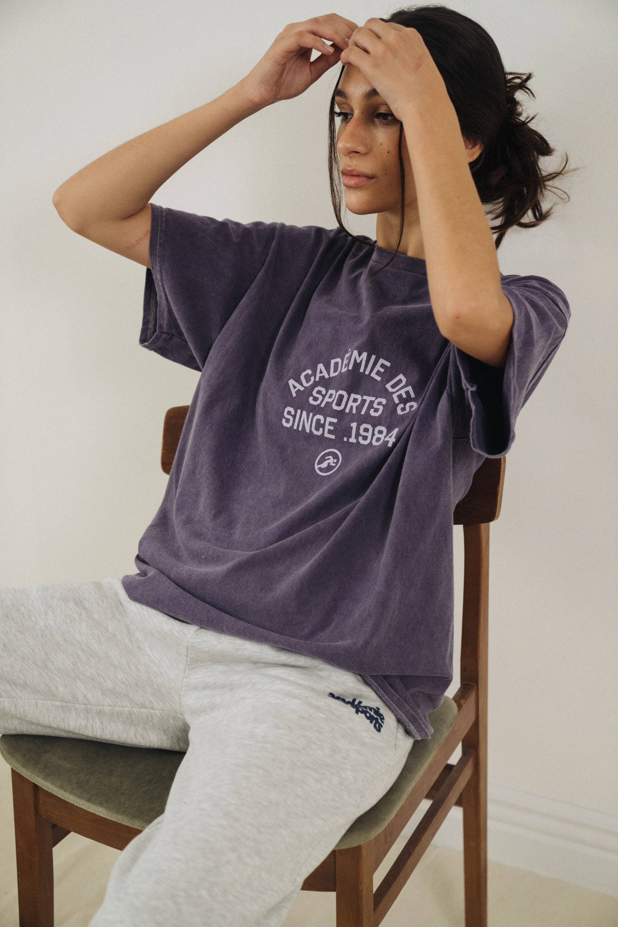 regular but not boring Vice 84 'Acad??mie Des Sports' Vintage Washed Tee - Violet
