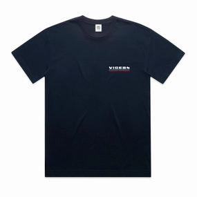 Trendy Apparel Vice 84 'Acad??mie des Sports Logo' Tee - Navy