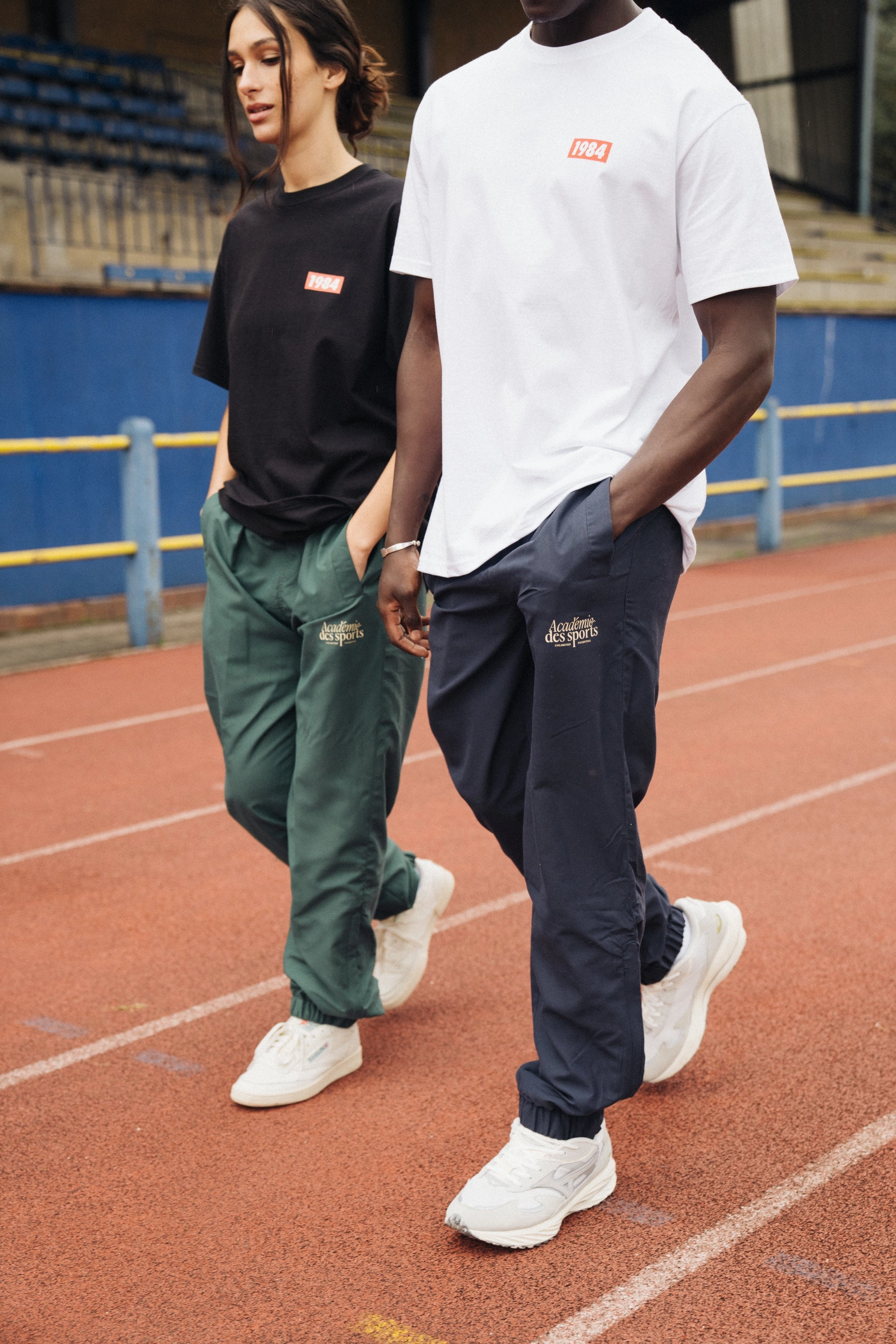 Non-Binding Fit Vice 84 'Acad??mie Des Sports Script' Nylon Trackpants - Green