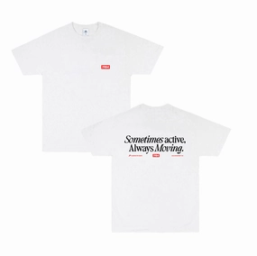 Casual Comfort Layer Anti Bacterial Treatment Vice 84 'Always Moving' Tee - White