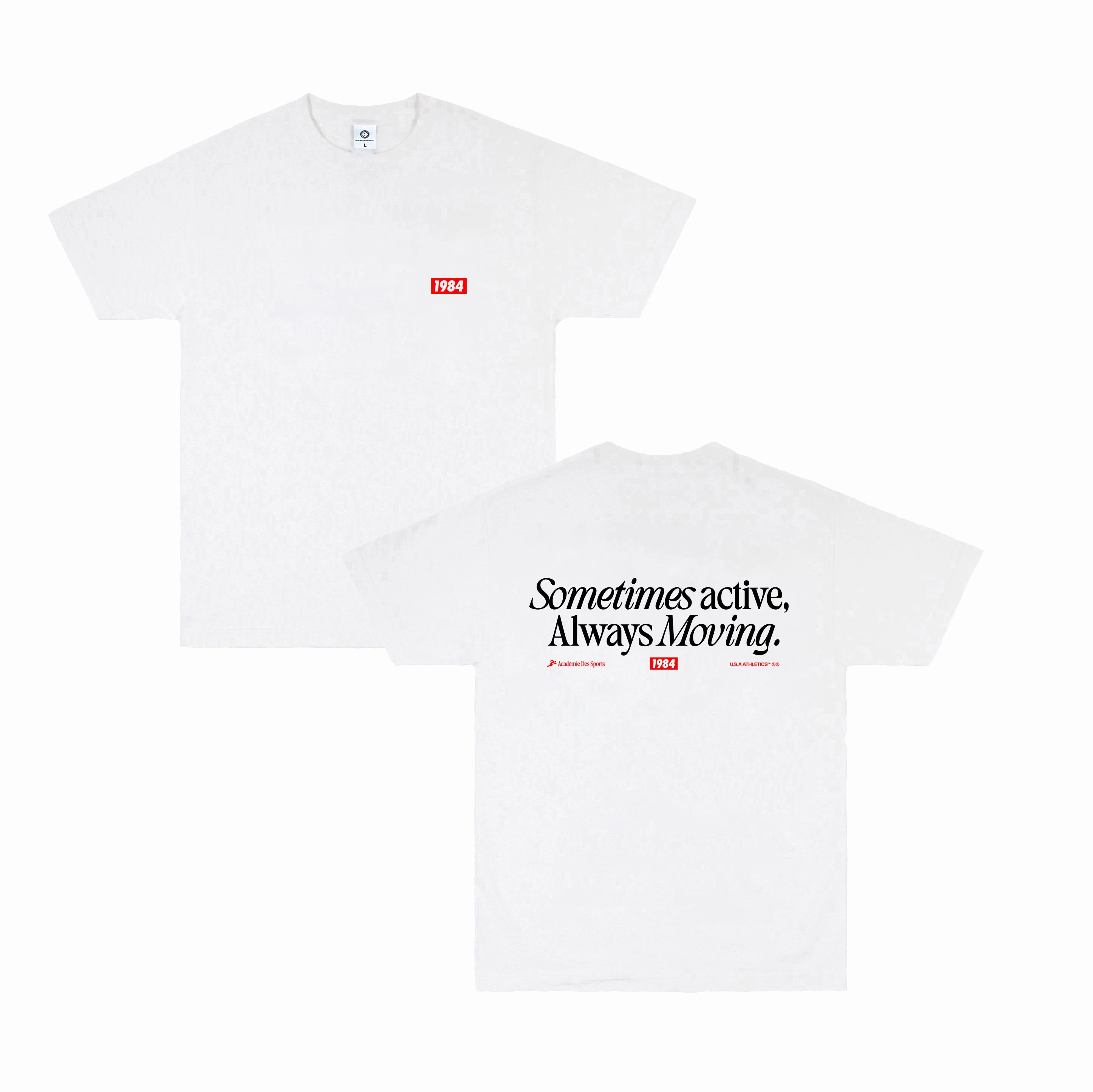 Casual Comfort Layer Anti Bacterial Treatment Vice 84 'Always Moving' Tee - White