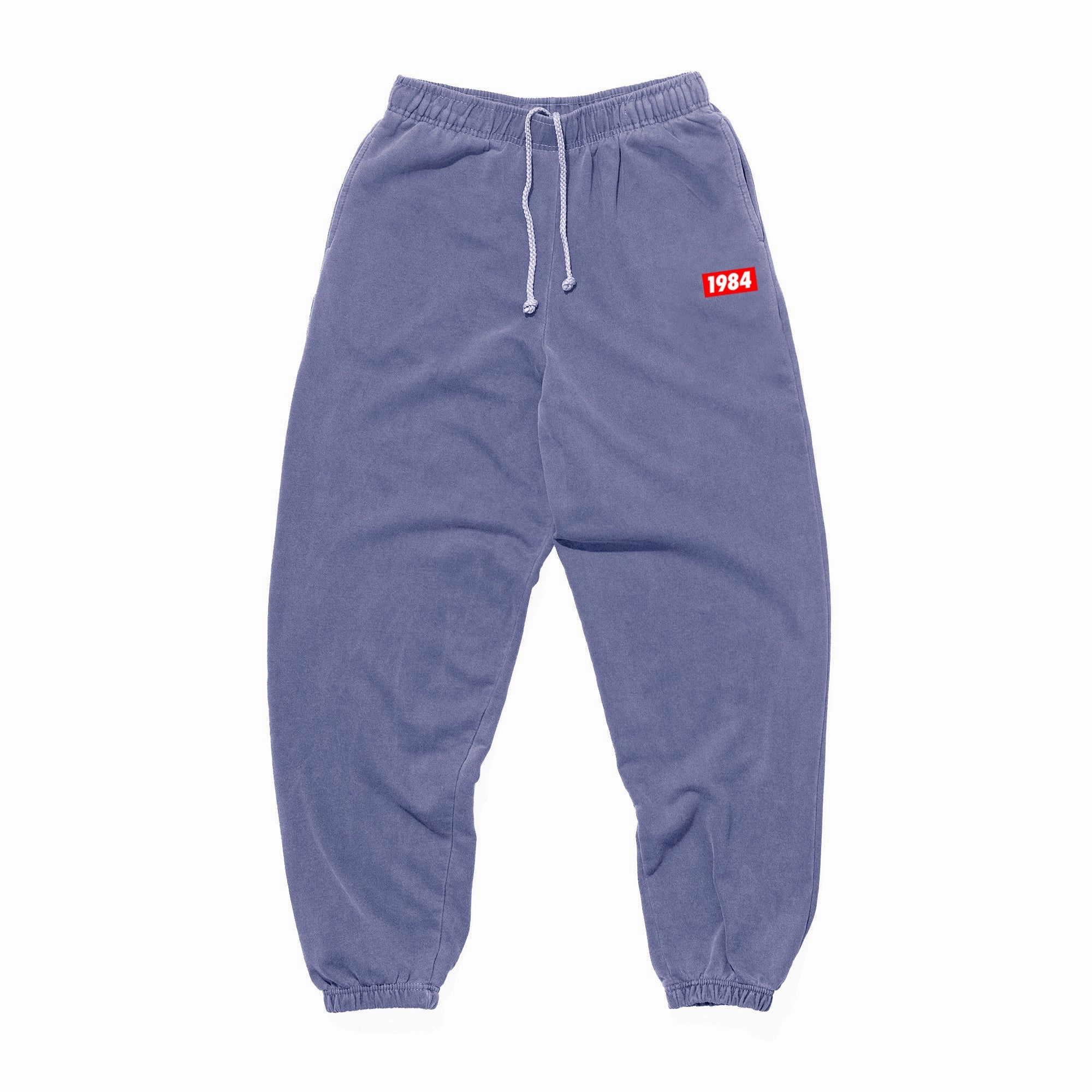 Vice 84 'Always Moving' Vintage Washed Joggers - Violet Functional Comfort Wear Frayed hem