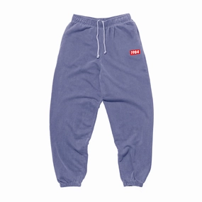 Vice 84 'Always Moving' Vintage Washed Joggers - Violet Functional Comfort Wear Frayed hem