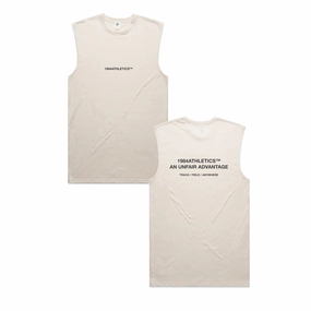Vice 84 'Athletics' Active Tank - Ecru Rayon blend Durable Colorfast Finish