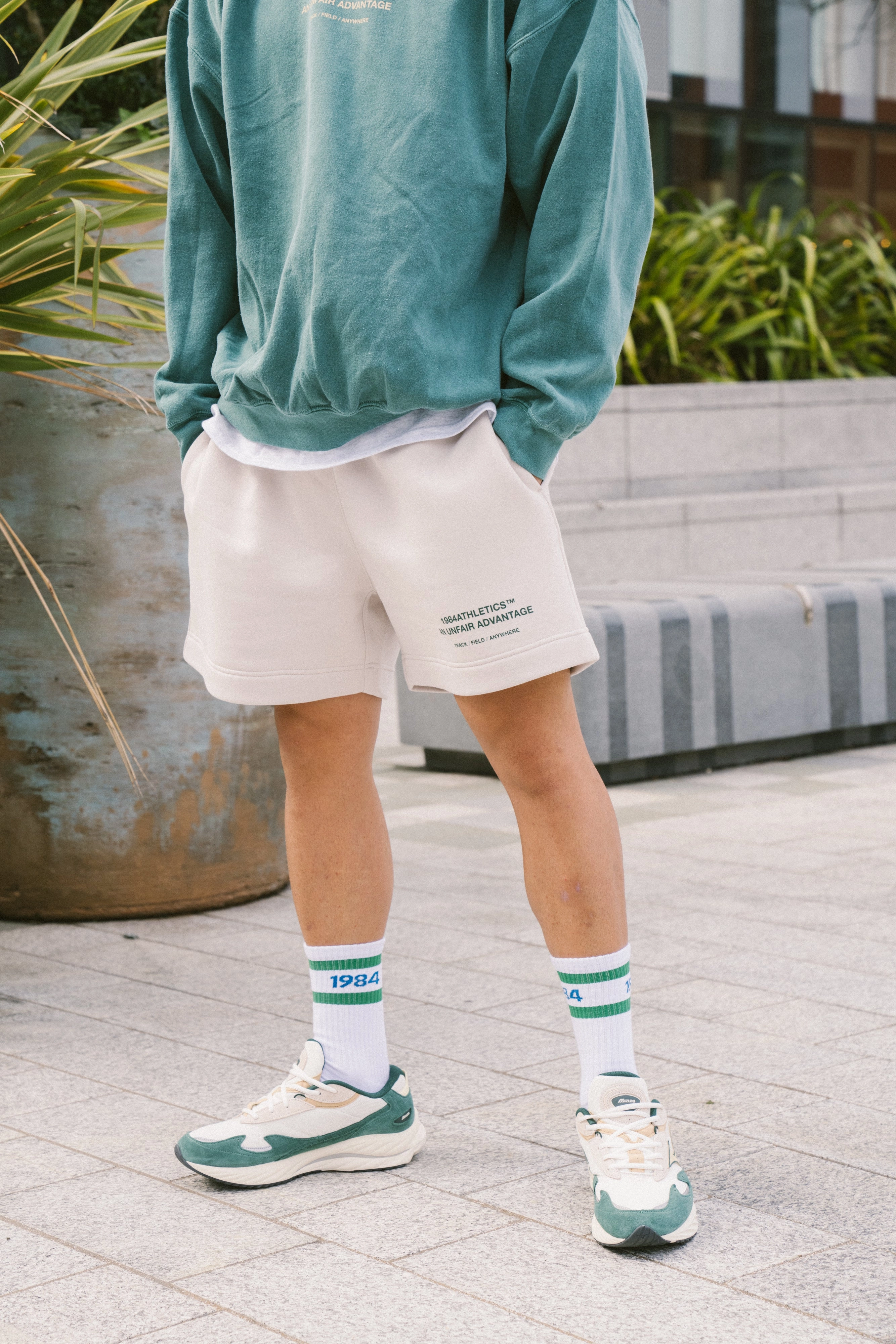 jewelry Sleepwear Vice 84 'Athletics' Jogger Shorts - Bone